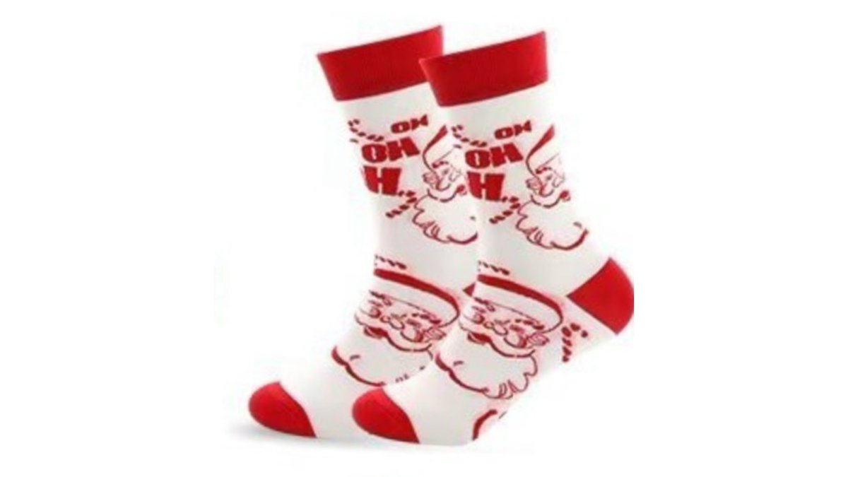 Santa claus Hohoho white socks