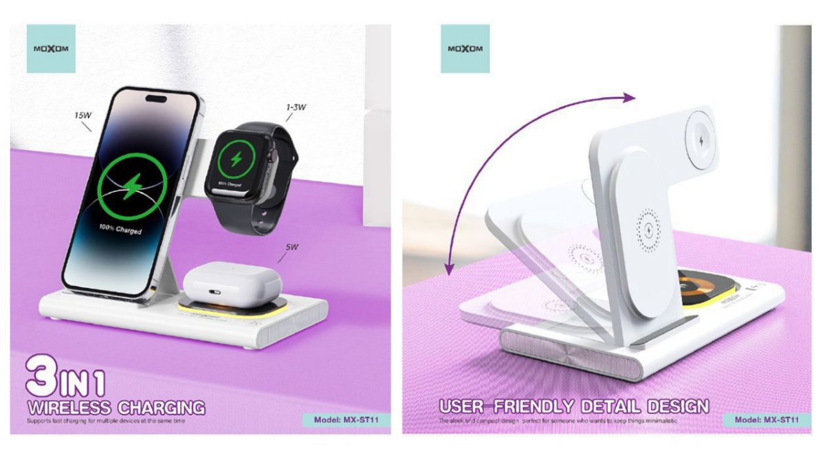 Foldable fast charging station 22W