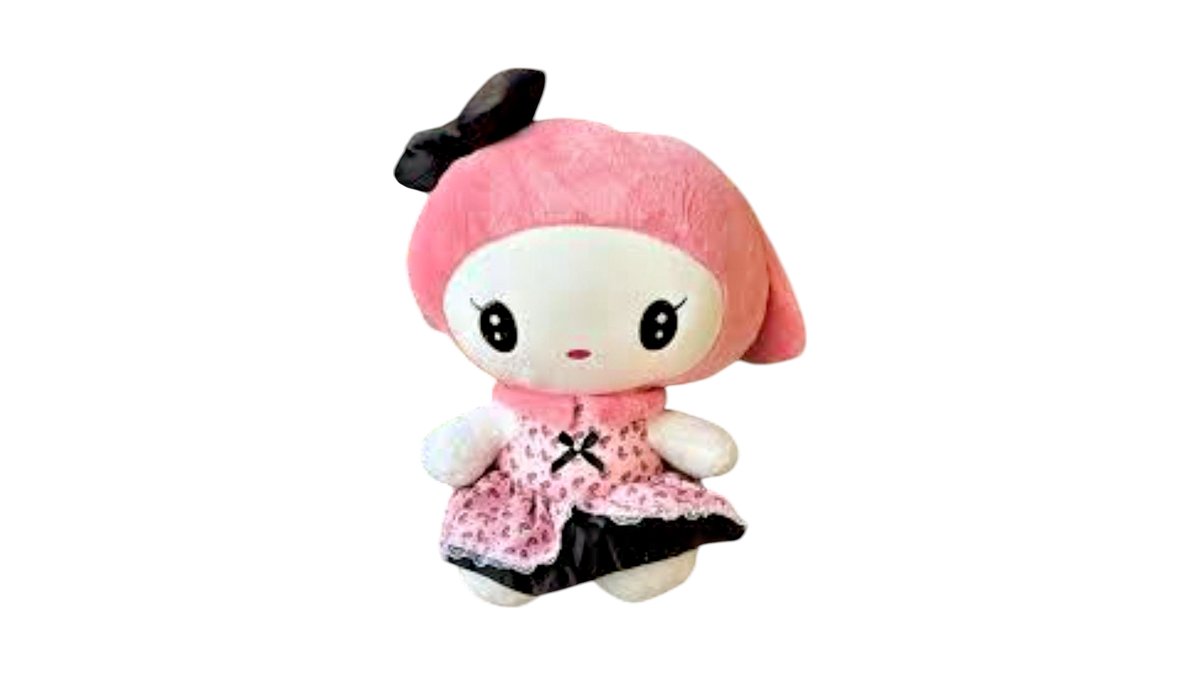Kuromi Plush Doll – Gothic Sanrio Kawaii Toy 35 cm