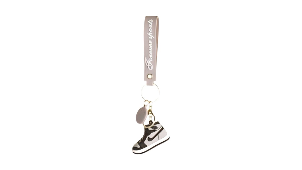 Sneaker Keychain – Mini Nike Shoe Keyring for Sports Fans(grey)