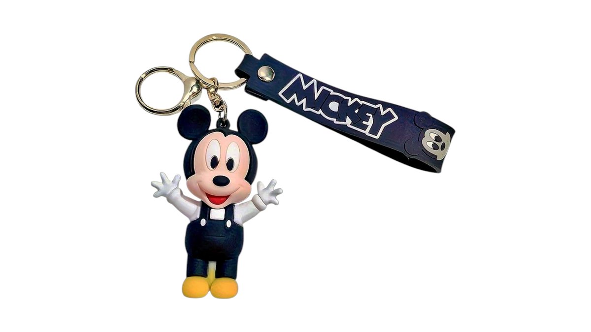 Mickey Mouse Keychain – Classic Black Outfit
