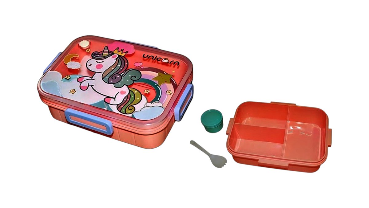Unicorn Kids Lunch Box with Compartments – Cute Food Container