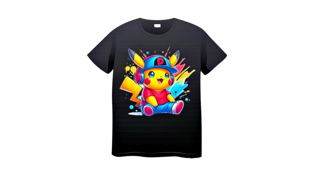 Pikachu Tshirt Small size Black