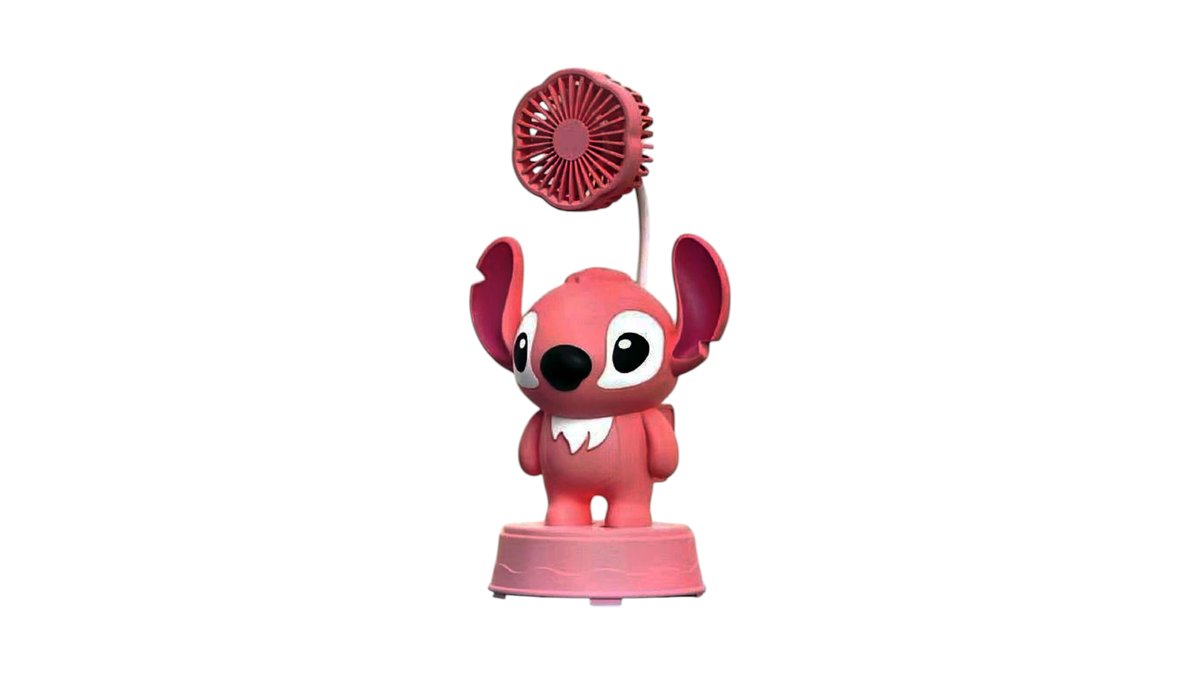 💗 Stitch Portable Fan (Pink)