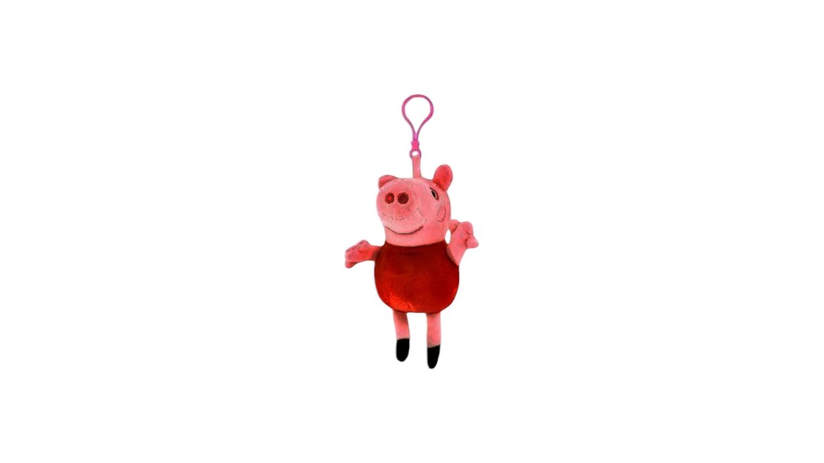 Peppa Pig Plush Keychain – Red Outfit