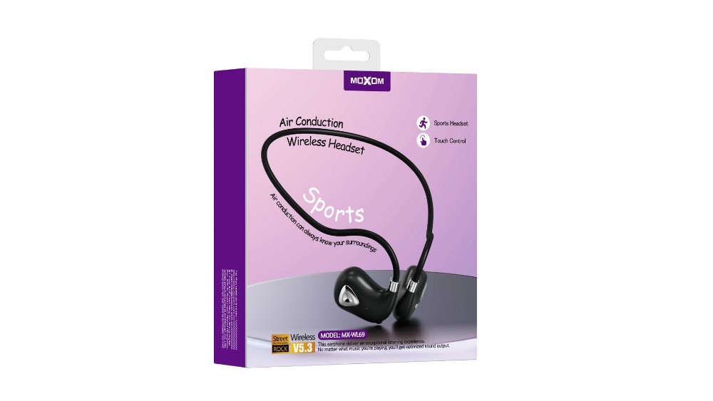 🏃 Moxom MX-WL599 Sports Air Conduction Headset (Black