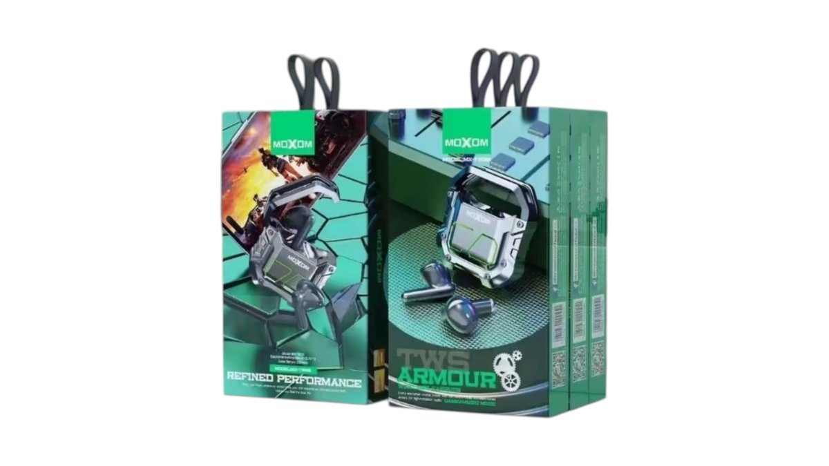Green Wireless Earbuds Moxom Mx-Tw22