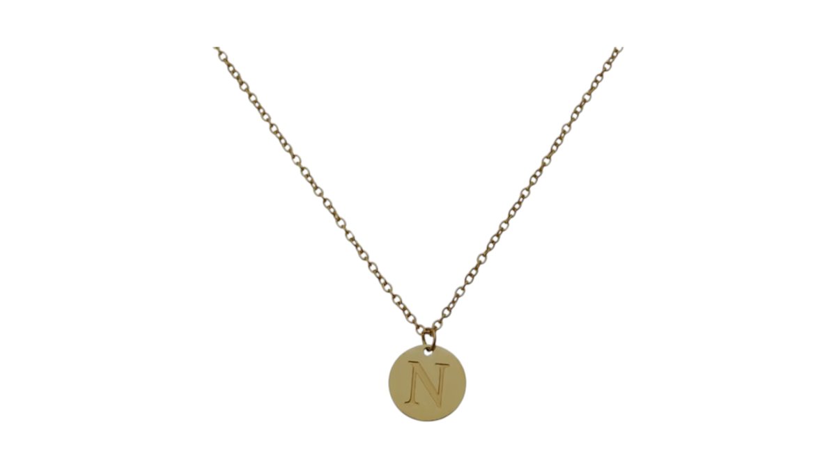 Initial “N”💫 Gold Stainless Steel Initial Necklace – Letter N | Personalized Jewelry