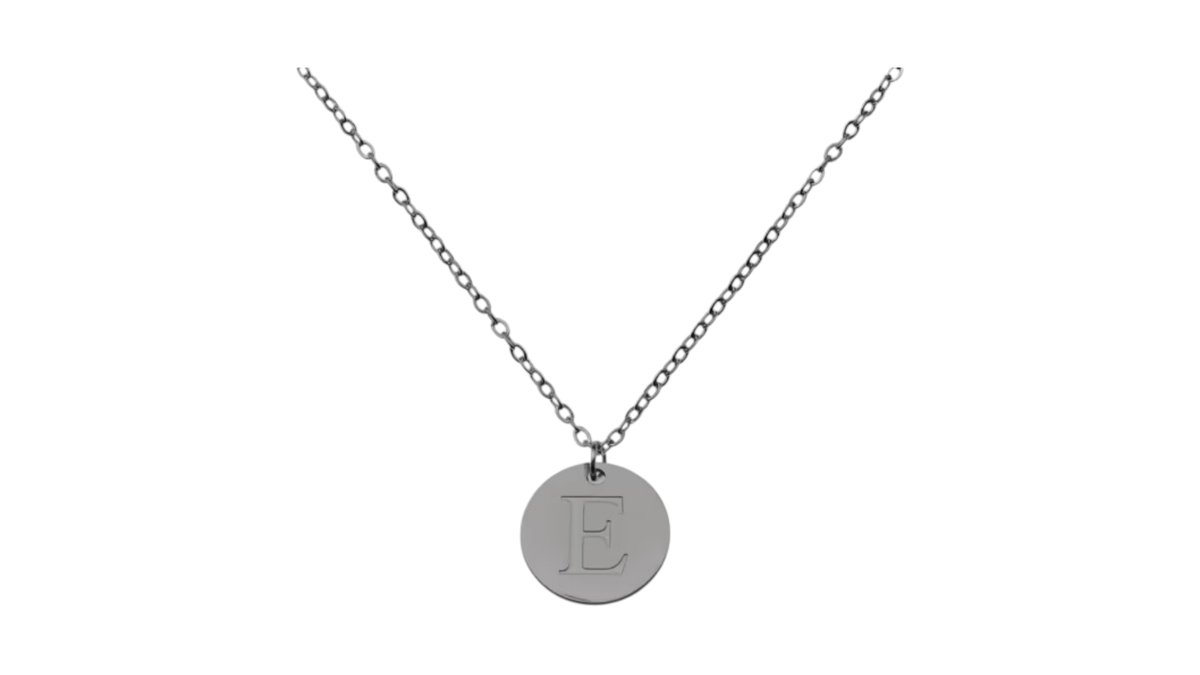 Initial “E”✨ Stainless Steel Initial Necklace | Personalized Letter E Pendant for Women & Men
