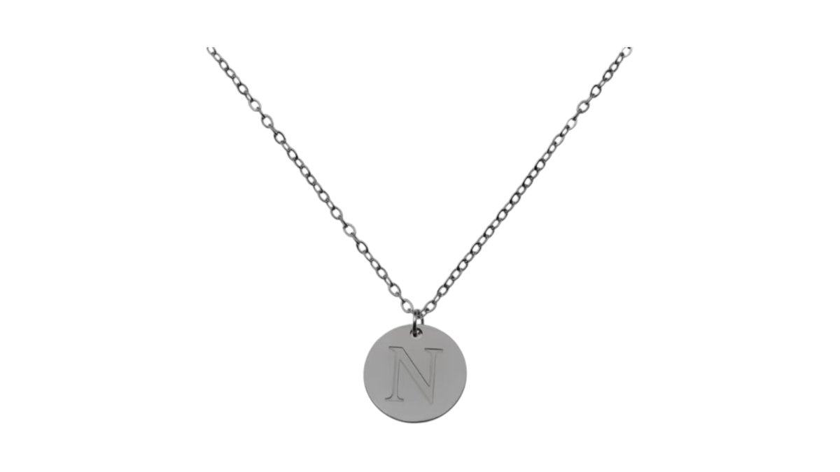 Initial “N”✨ Stainless Steel Initial Necklace | Personalized Letter N Pendant for Women & Men