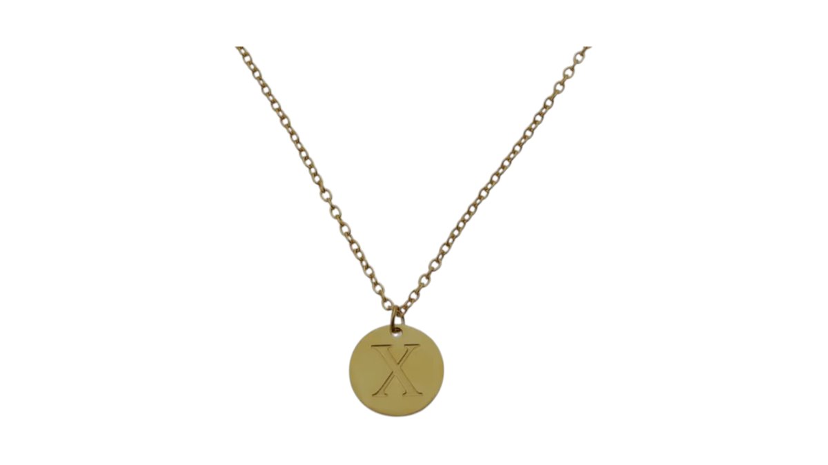 Initial “X”💫 Gold Stainless Steel Initial Necklace – Letter X | Personalized Jewelry