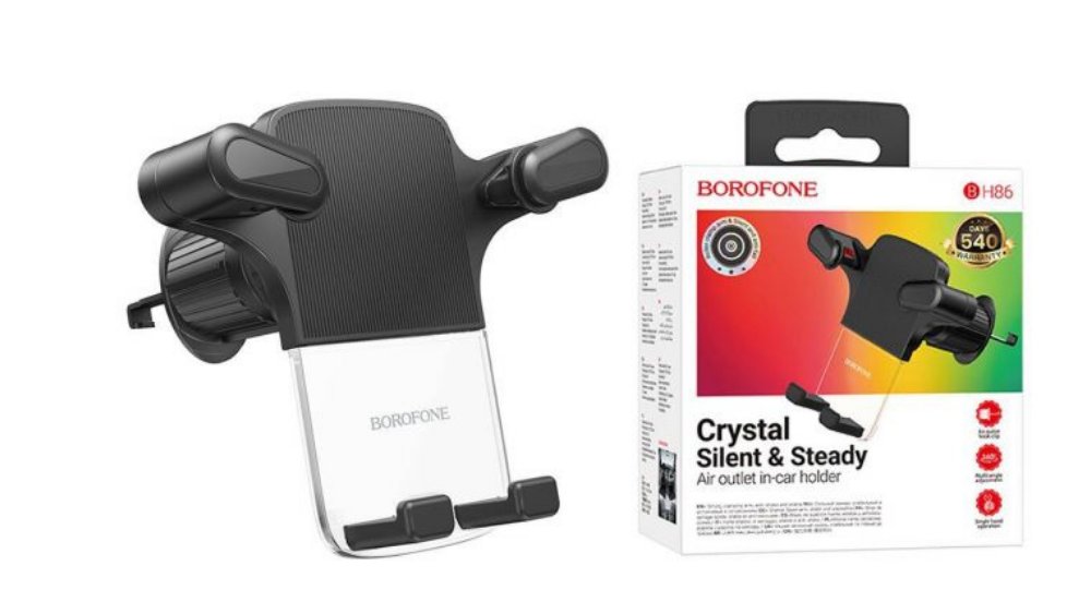 Borofone BH86 Crystal Air Vent Car Phone Holder – Silent & Steady
