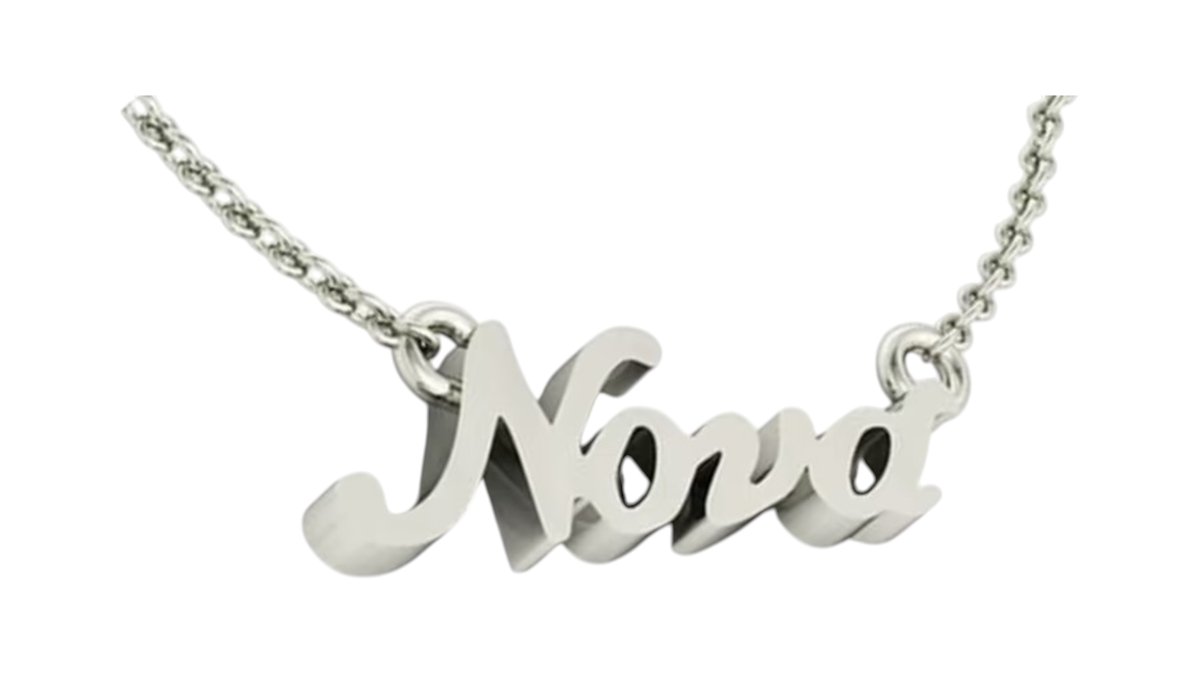 “Nona” Silver Stainless Steel Necklace