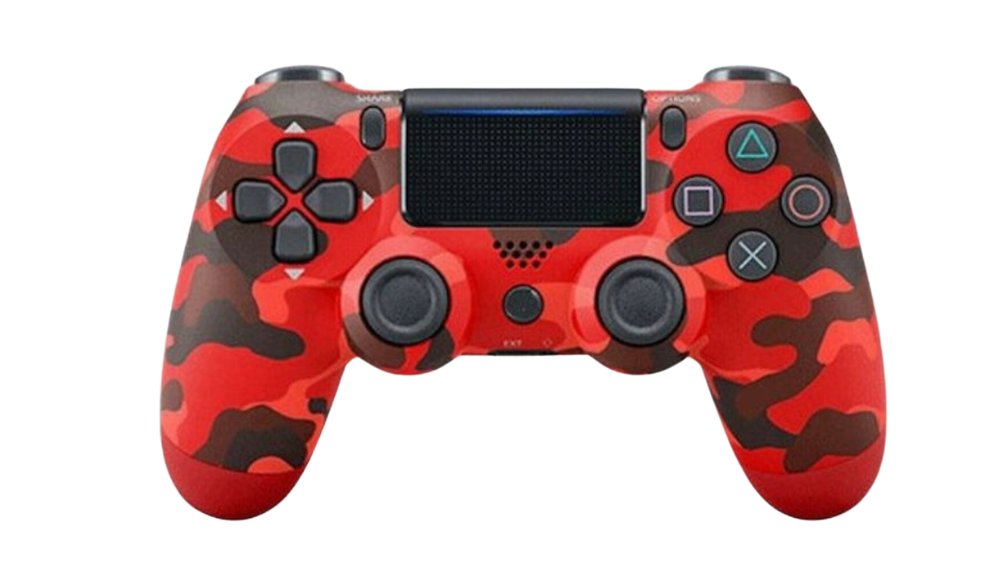 Wireless Controller for PS4 – Red Camo Design