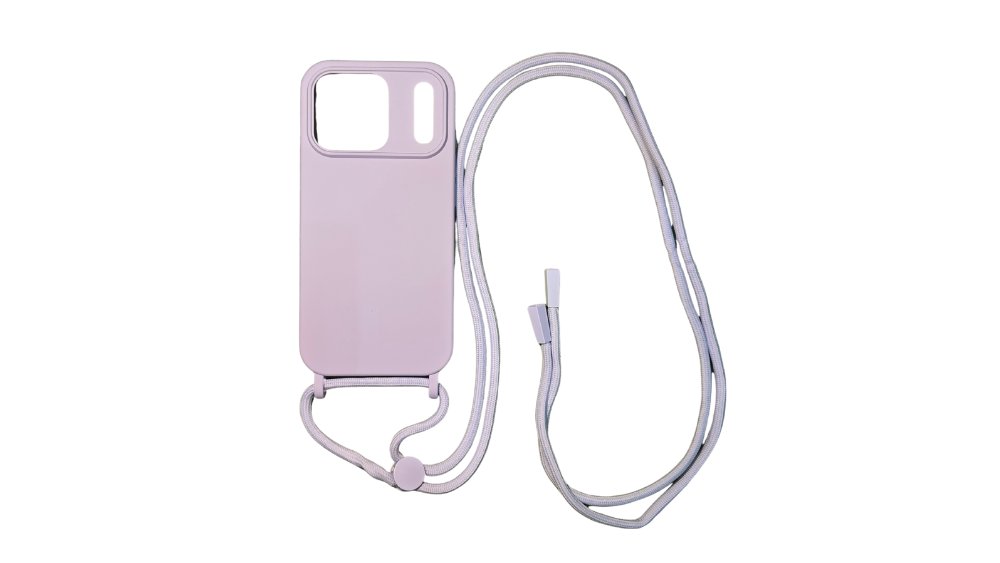 Crossbody silicone Phone Case – Purple iphone 17 pro