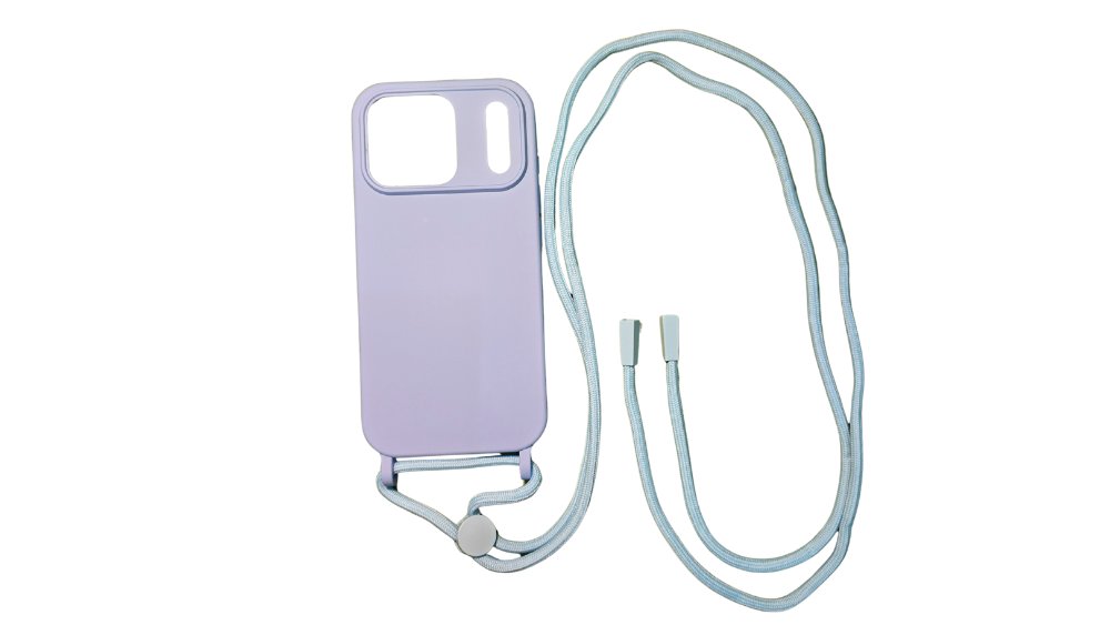 Crossbody silicone Phone Case – Purple iphone 17 pro max
