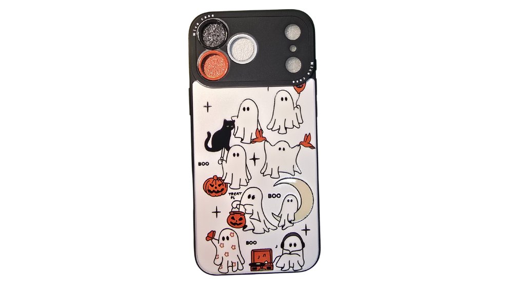 Ghosts Boo – iPhone 17 pro max Case with Glitter Camera Protectors