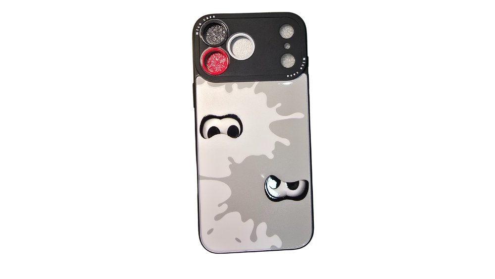 Funny Eyes – iPhone 17 pro max Case with Glitter Camera Protectors