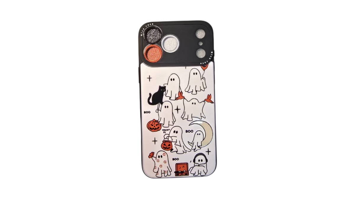 Ghosts Boo – iPhone 17 pro Case with Glitter Camera Protectors