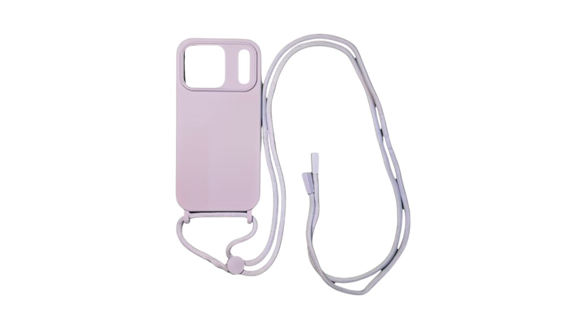 Crossbody silicone Phone Case – Purple iphone 17 pro max