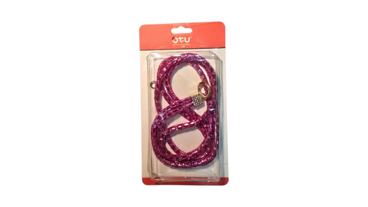 Fuxia strassed Phone Crossbody Strap– Hands-Free & Stylish