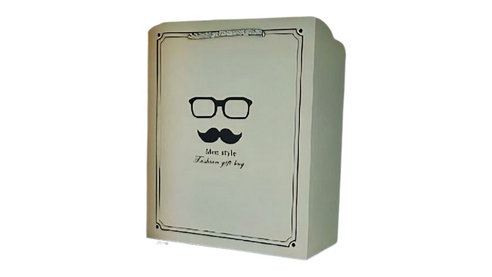 Gift bag for men mustache and glasses