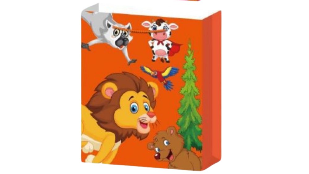 Gift bag orange with animals