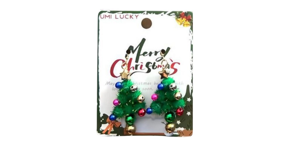 Colorful Christmas Tree Drop Earrings