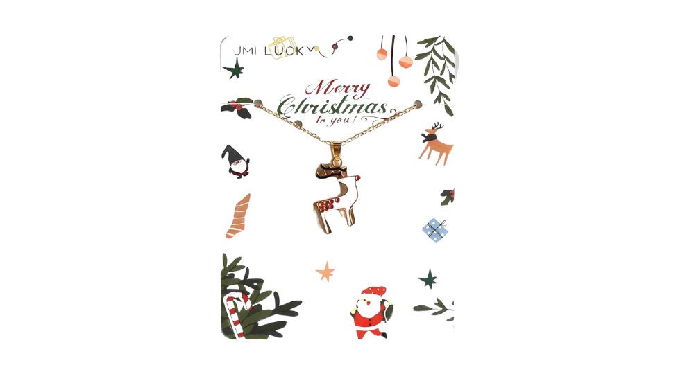 Minimal Reindeer Christmas Necklace