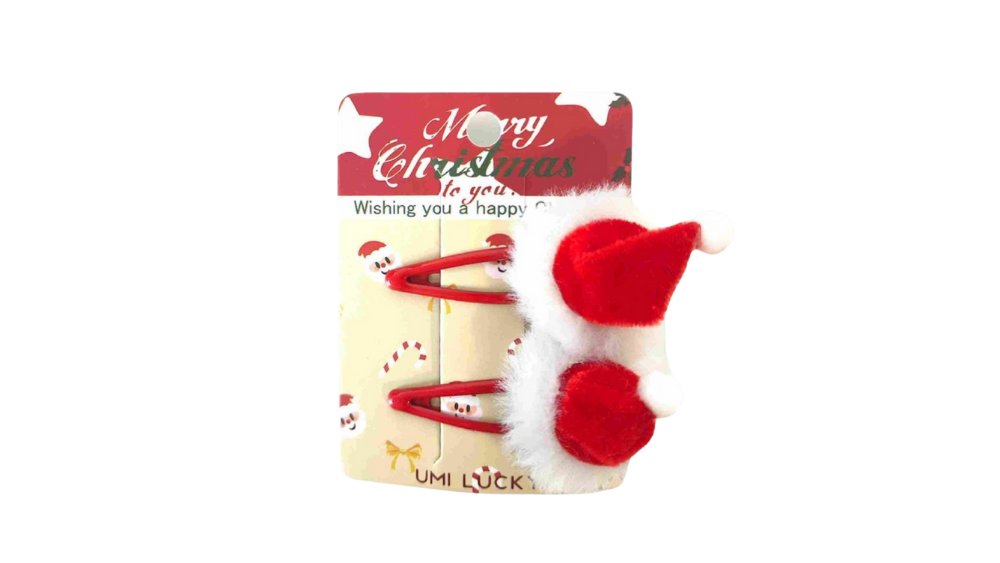 Santa Hat Hair Clips – Set of 2