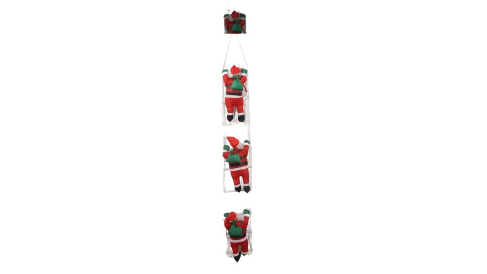 Climbing Santa Rope Decoration – 3 Santa Figures