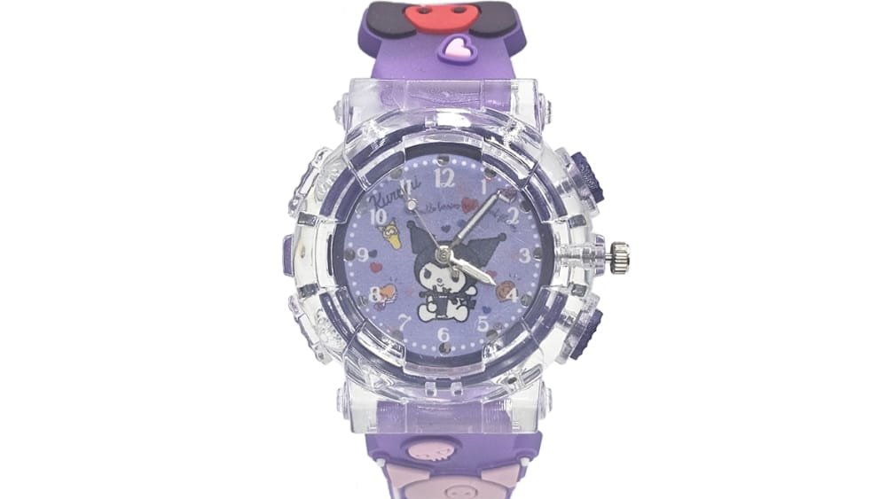 Kuromi Kids Wristwatch – Purple, Trendy Sanrio Design with 3D Strap