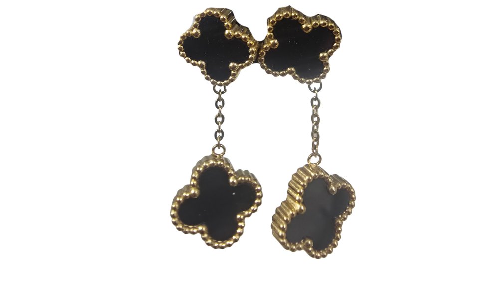Black Clover Drop Earrings