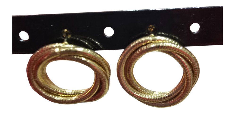 Textured Gold Twisted Hoop Earrings