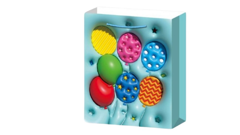 Gift bag Blue with balloons