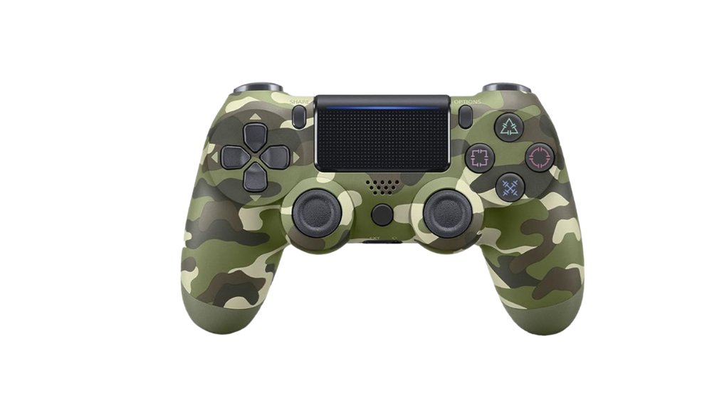 Wireless playstation controller green camouflage