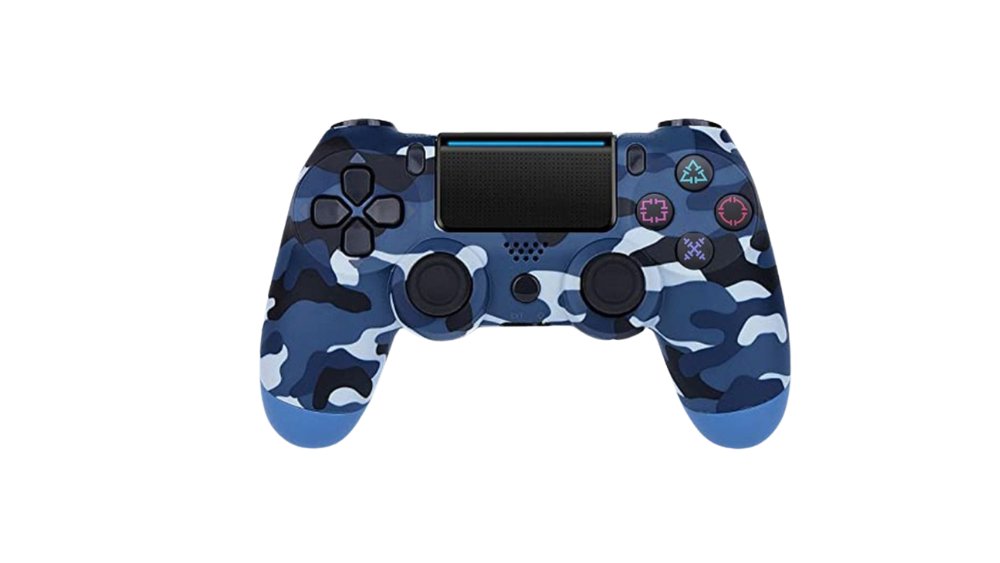 Wireless playstation controller blue camouflage