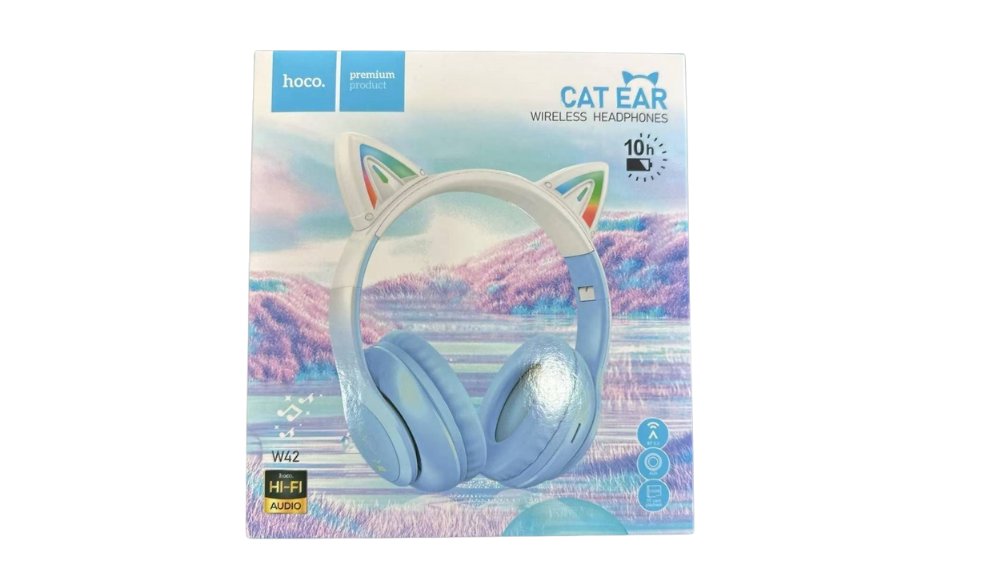 HOCO Cat Ear Wireless Headphones — Blue