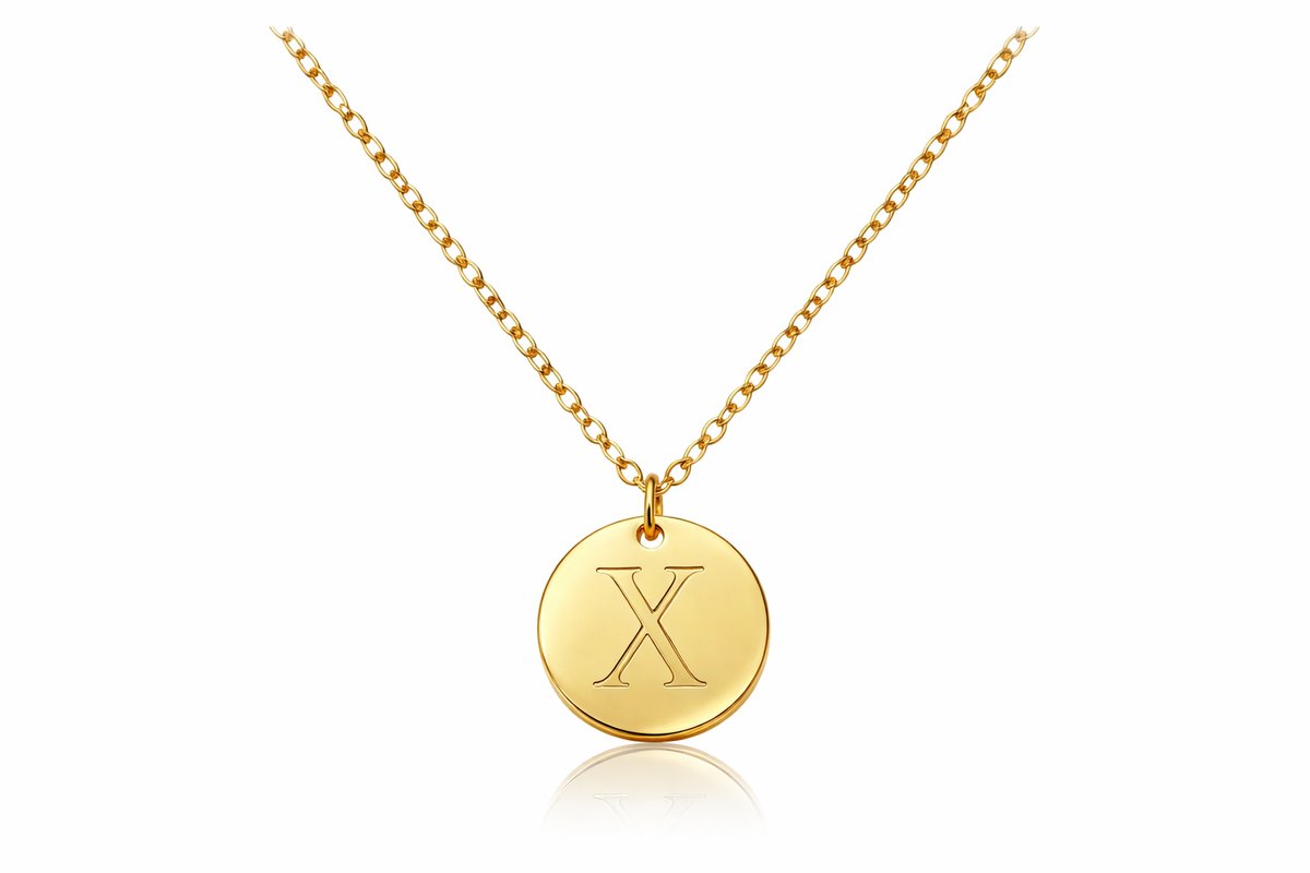 Initial “X”💫 Gold Stainless Steel Initial Necklace – Letter X | Personalized Jewelry