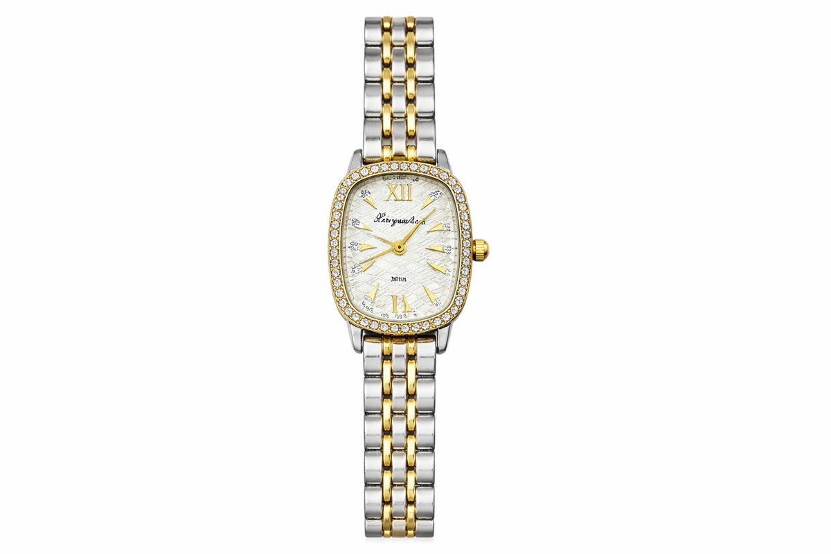 Women’s Two-Tone Stainless Steel Watch with Crystal Bezel