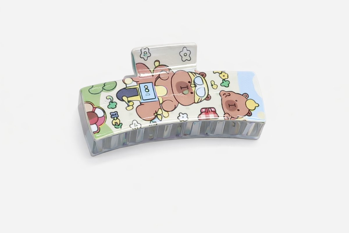 Capybara Kids Hair Clip – Rectangular 9cm