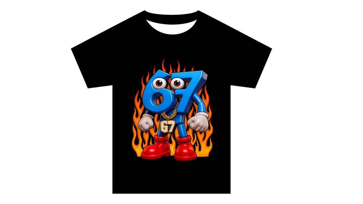 Viral Six Seven T-shirt 7-8 Size