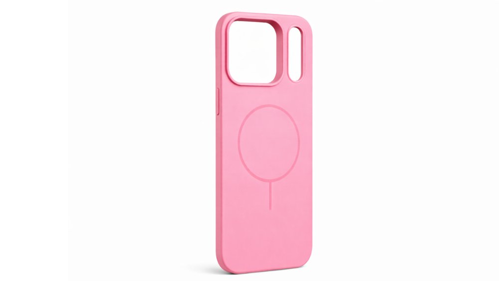 Pink Silicone Phone Case for iPhone 17
