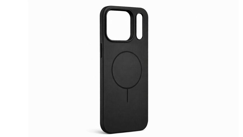 Black Silicone Phone Case for iPhone 17