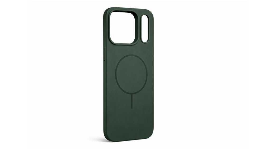 Green Silicone Phone Case for iPhone 17