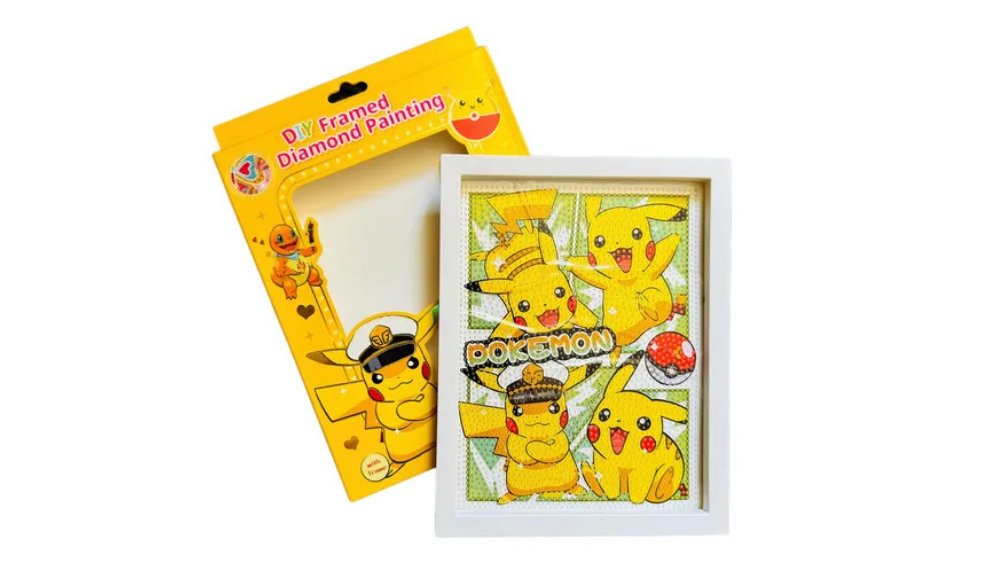 Pikachu DIY Diamond Painting with Frame – Creative Kids Activity
