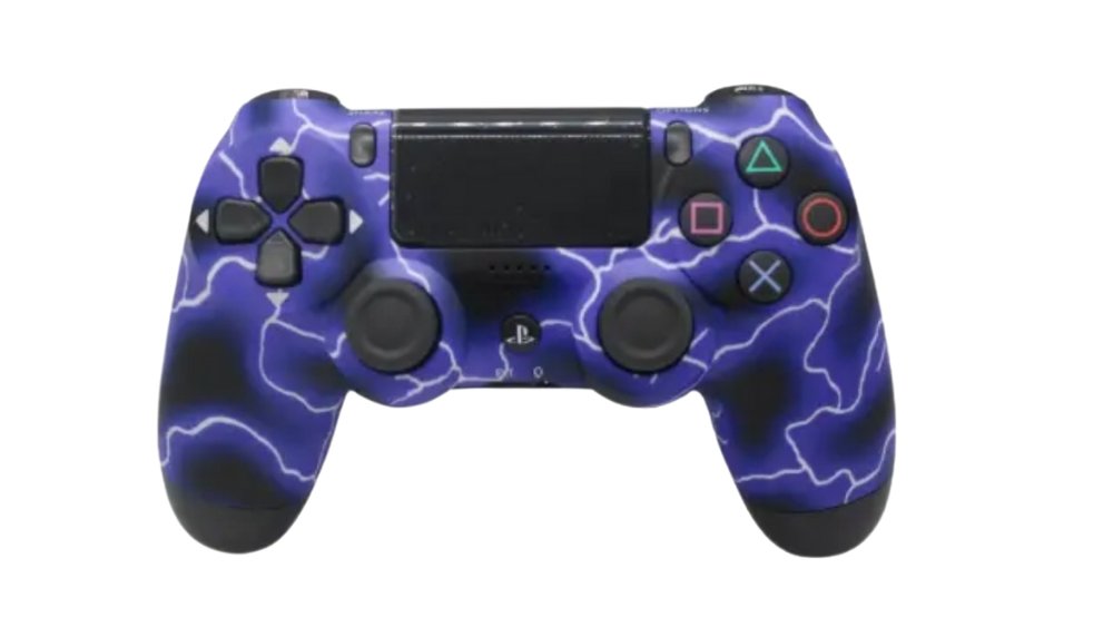 Wireless playstation controller purple lightning edition