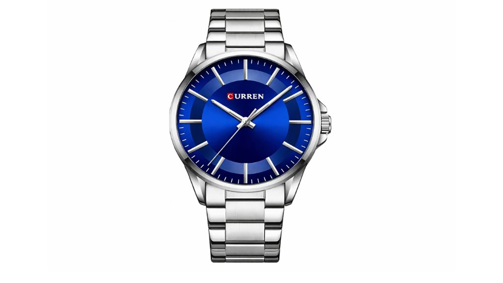 Curren Men’s Watch – Blue Dial with Stainless Steel Bracelet