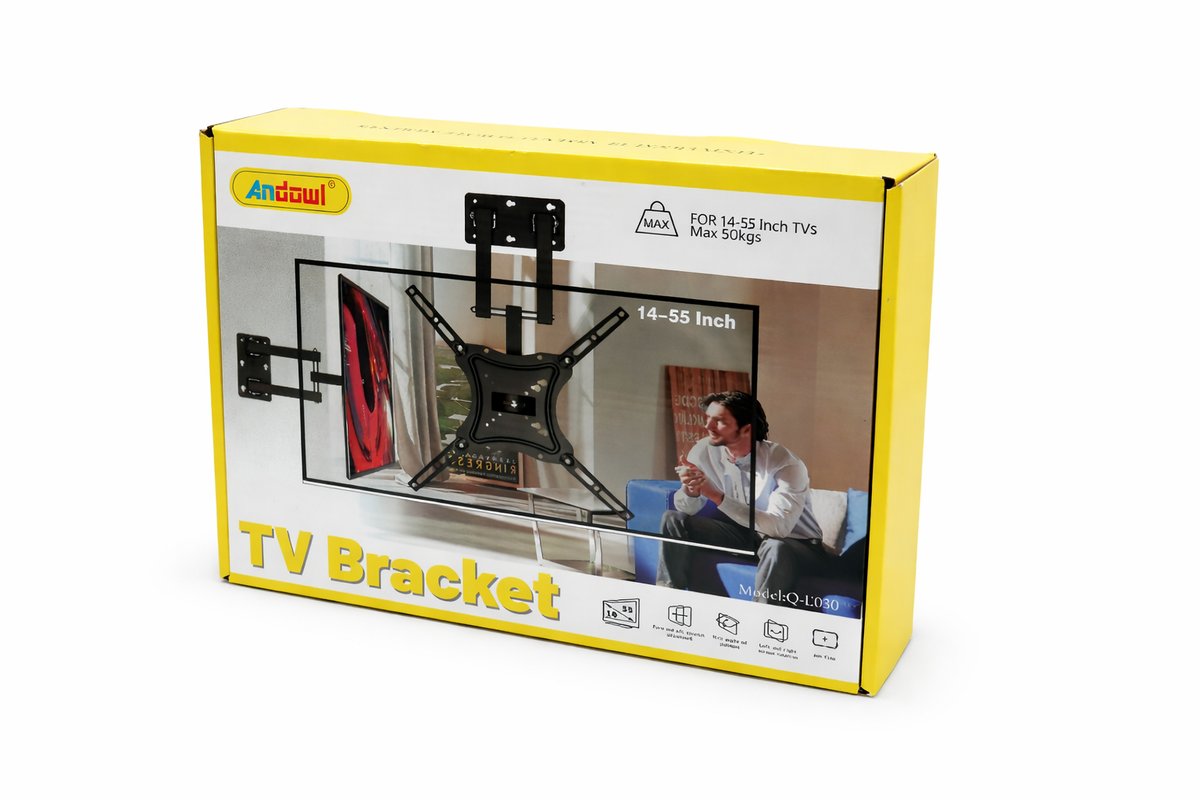 Universal TV Wall Mount Bracket for 14–55 Inch TVs – Heavy Duty, Max Load 50kg