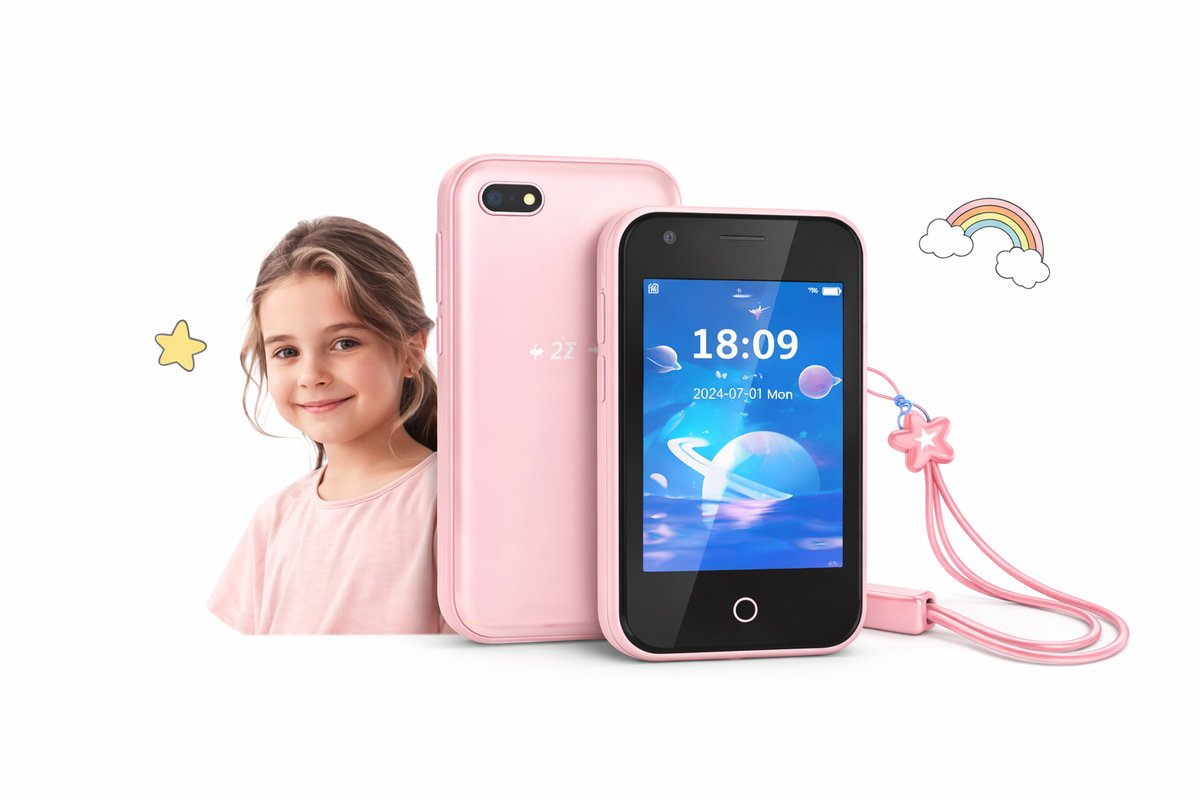 Kids Mobile Phone – Pink | Child-Friendly Design with Basic Call Functions